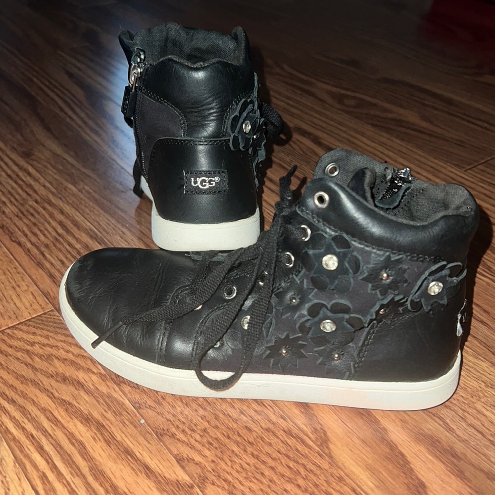 UGG size 1 boots with flowers and jewels.